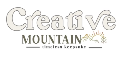 Creative Mountain logo with the tagline timeless keepsake
